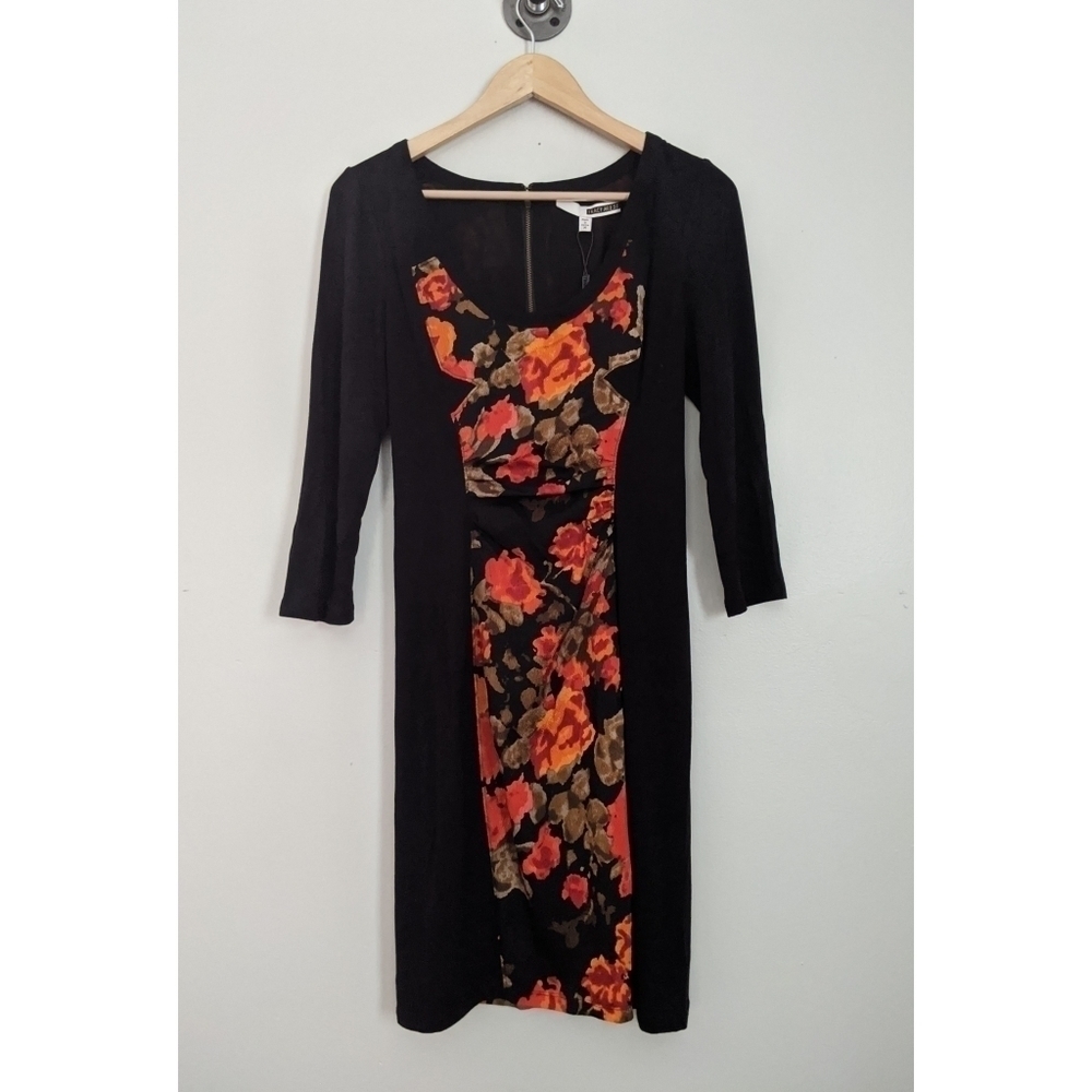🆕 Tracy Reese Scarlet Floral Contrast Sheath
